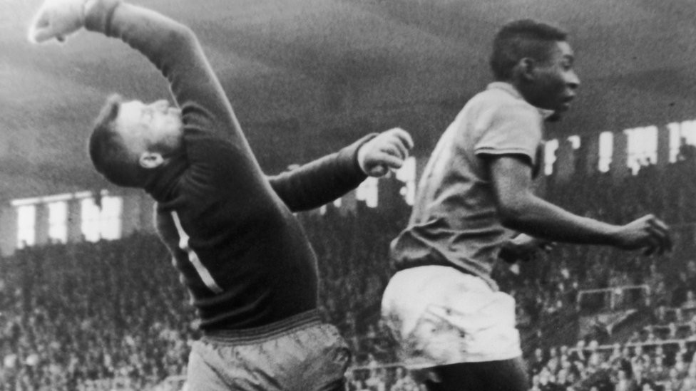 Pele in the 1958 World Cup final