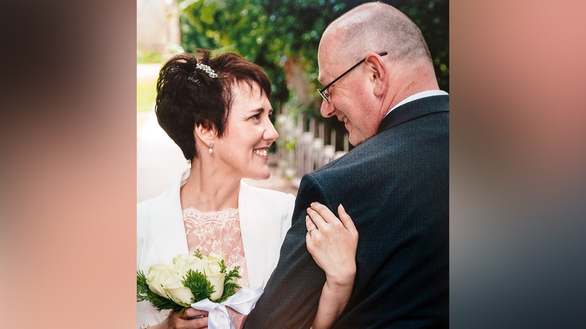 Lisa and Robert Opala on their wedding day