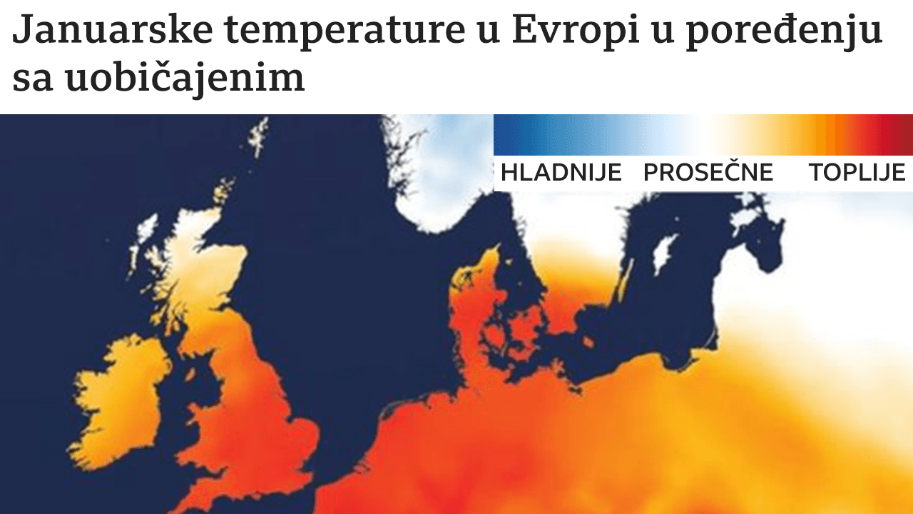 vreme u Evrooi u januaru