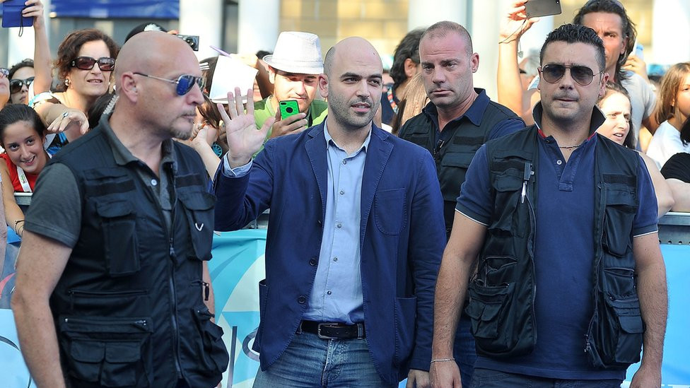 Saviano attending Giffoni Valle Piana film festival in 2013