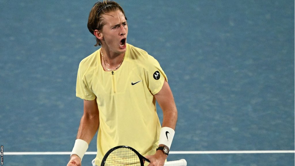 Sebastian Korda celebrates