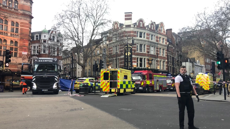 Police, fire crews, paramedics and air ambulance workers