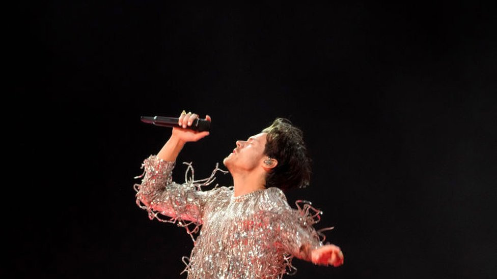 Harry Styles performs at the Grammys