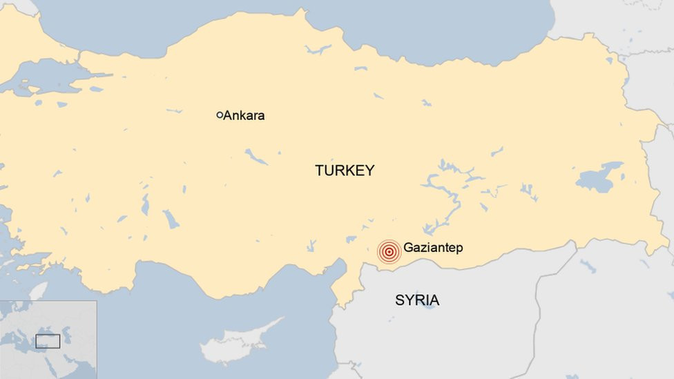 Turkey earthquake map