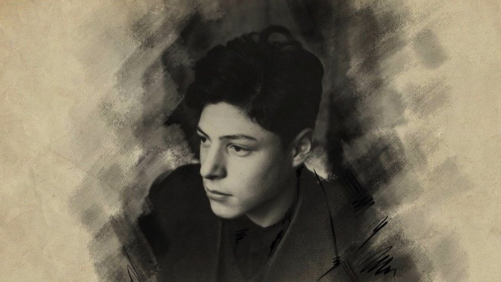 A photograph of Misha Ulman as a young man