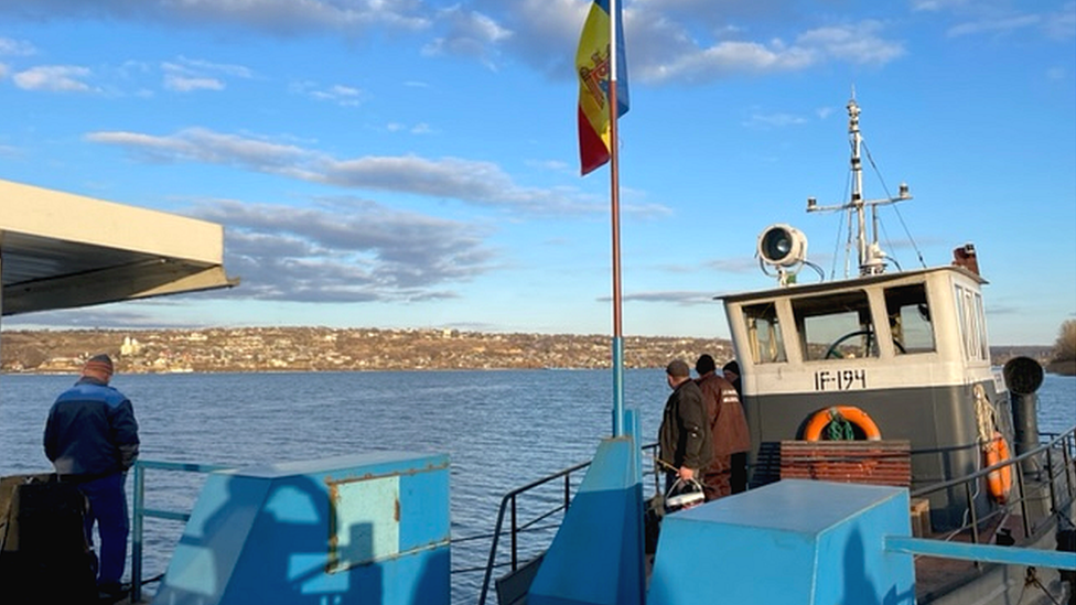 The ferry that transports people across from Molovata Noua to the rest of Moldova - the only link the enclave has with the rest of Moldovan-controlled territory