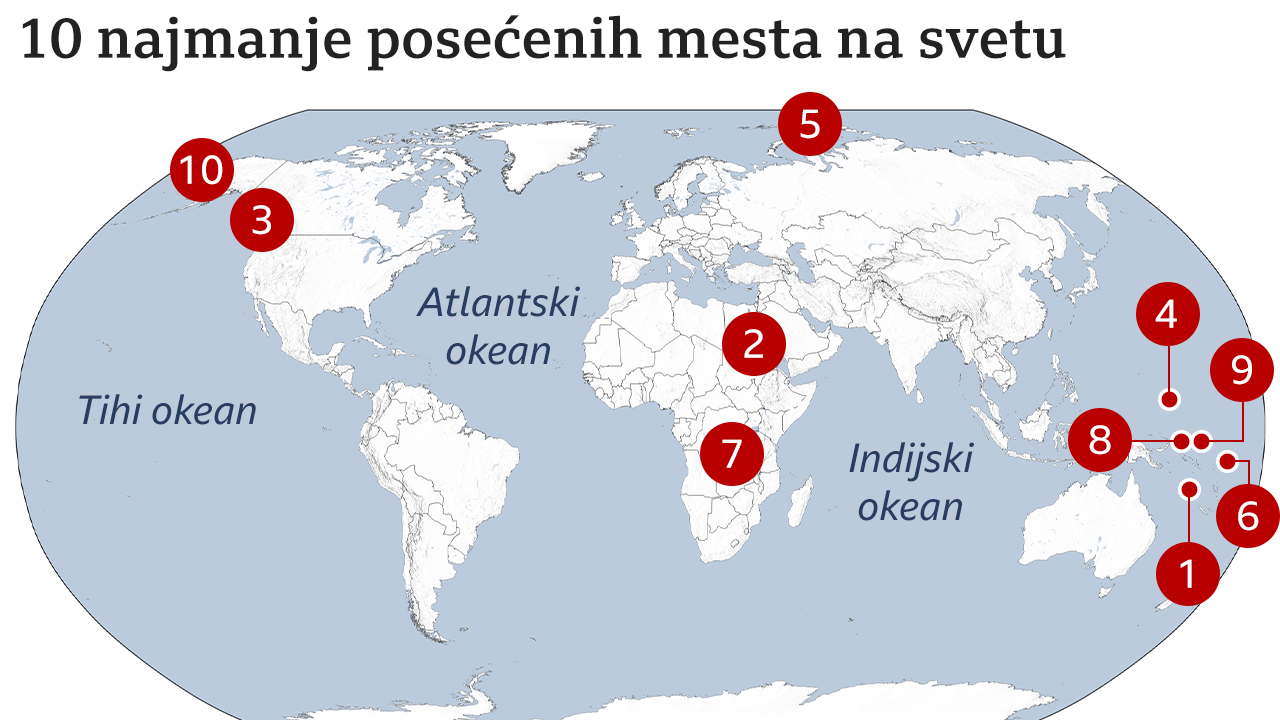 najneposećenija mesta na svetu
