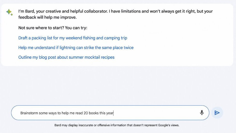 Četbot Bard odgovara na pitanja