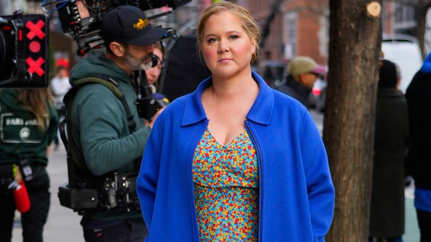 Amy Schumer is seen filming 'Life and Beth' on March 24, 2023 in New York City