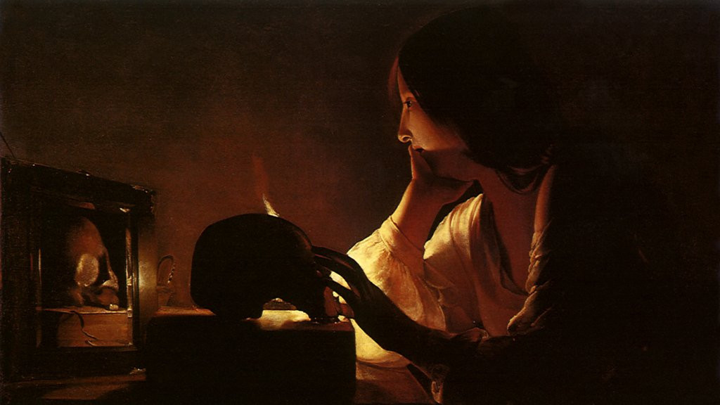 "La Magdalena arrepentida" del artista francés Georges de La Tour, 1635-1640.