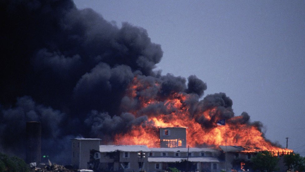 Mount Carmel on fire