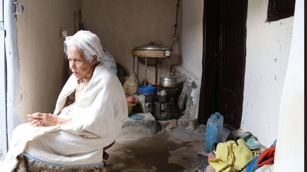 Meseret Addis in her small home