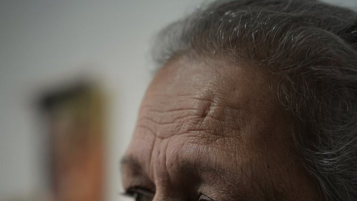 Portrait of Lebanese woman aged 67