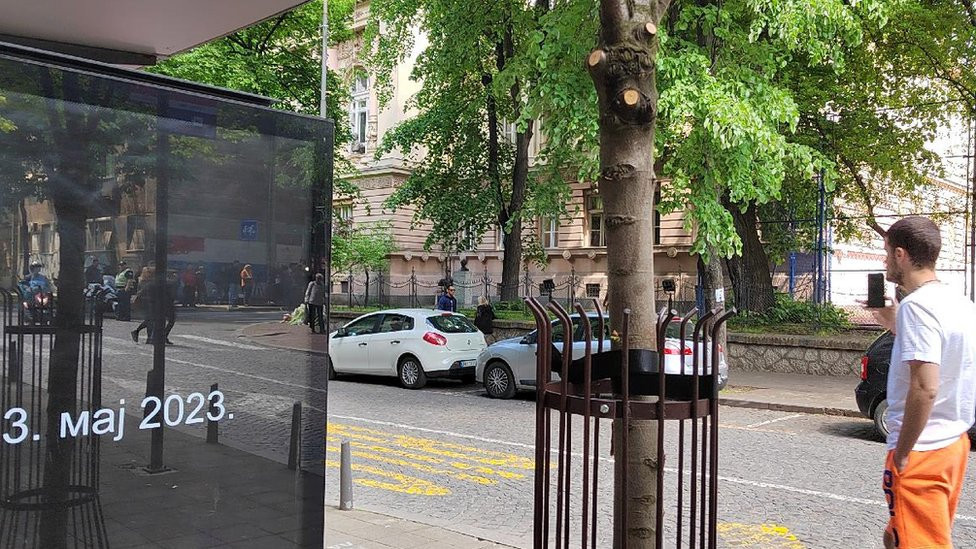 Bilbord na autobuskoj stanici u Beogradu