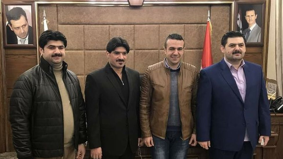 Yala's client Shadi Halwi pictured with the Katerji brothers