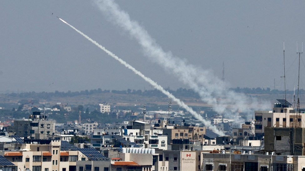 Rockets are fired from Gaza towards Israel (10 May 2023)