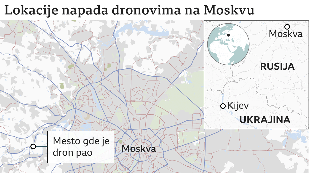 mapa Moskve