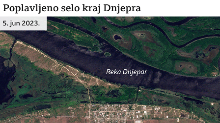 Poplavljeno selo kraj Dnjepra
