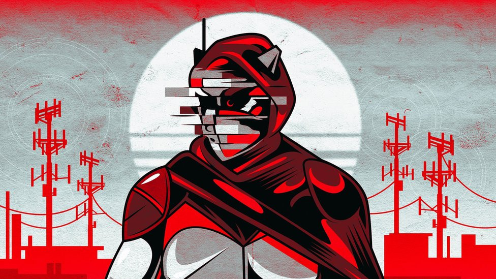 Illustration of hacking group