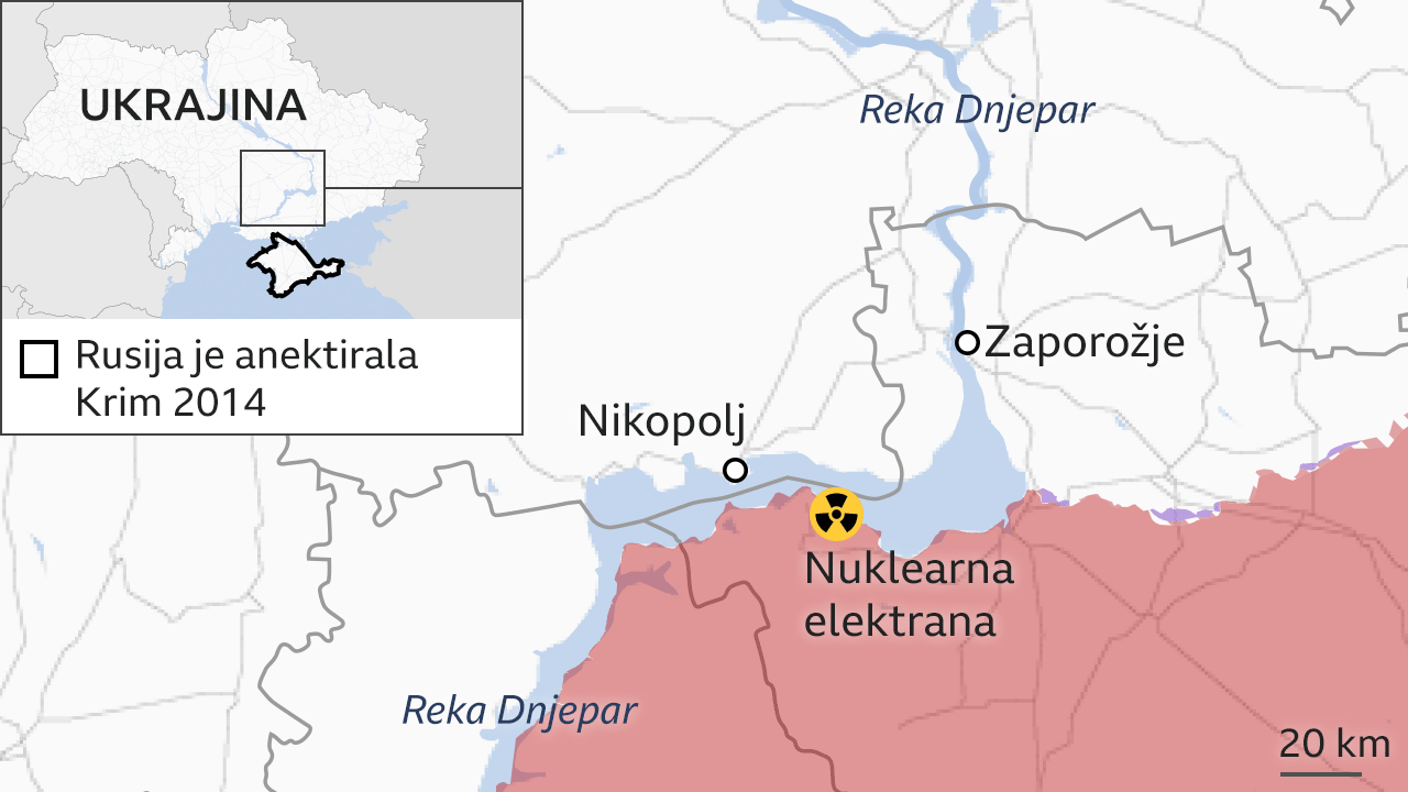 zaporožje, nuklearna elektrana, mapa zaporožja
