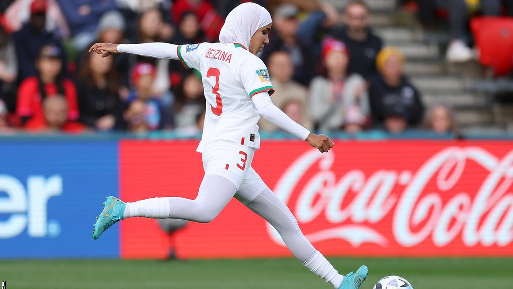 Nouhaila Benzina playing against South Korea