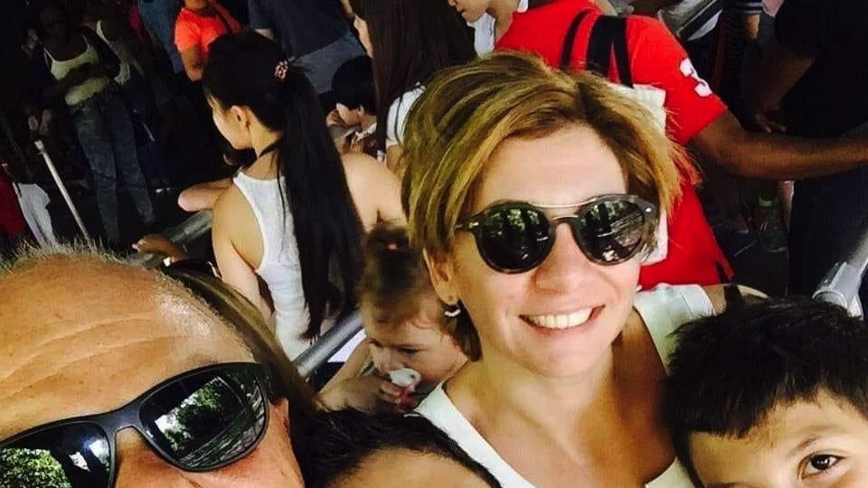 Freddy Alam with his wife and two sons