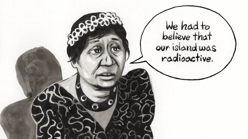 Aktivistkinja sa Maršalskih Ostrva Lidžon Eknilang govori pred Međunarodnim sudom pravde 1995. godine