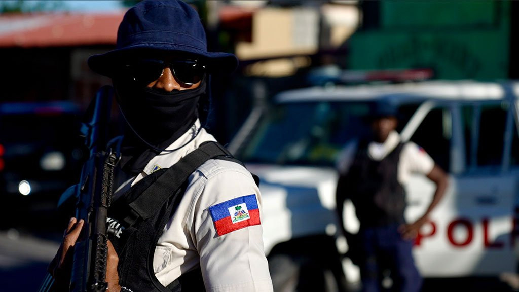 Police at a crime scene