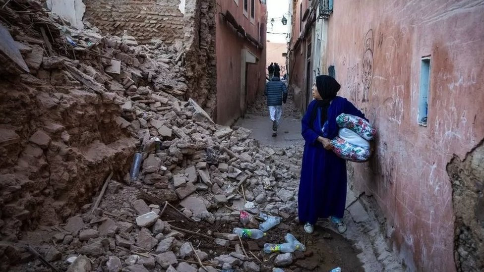 Oštećene zgrade u Marakešu