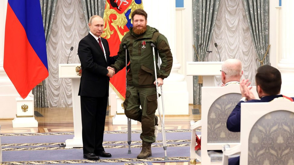 Putin with Semyon Pegov