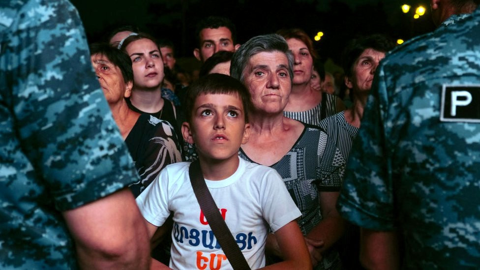 Demonstracije na kojima se traži da se ponovo otvori koridor koji spaja Nagorno-Karabah sa Jermenijom, 25. jul 2023.
