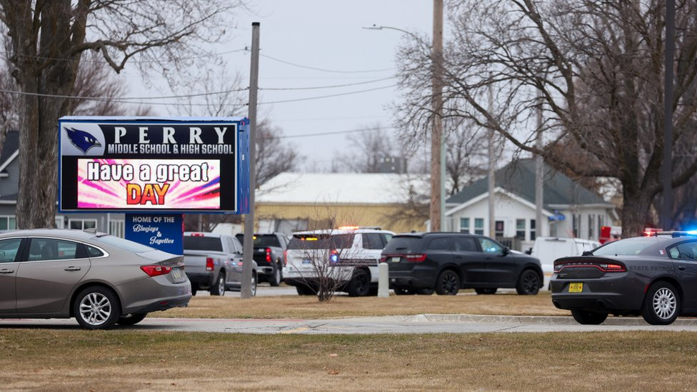 Perry High School shooting scene