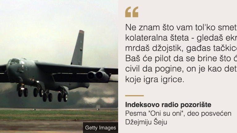 Deo pesme "Oni su oni", Indeksovog radio pozorišta