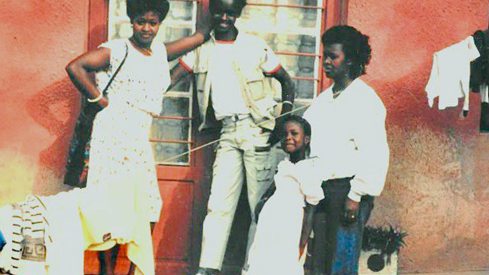 Victoria Uwonkunda with some member of her family in Kigali in the 1980s