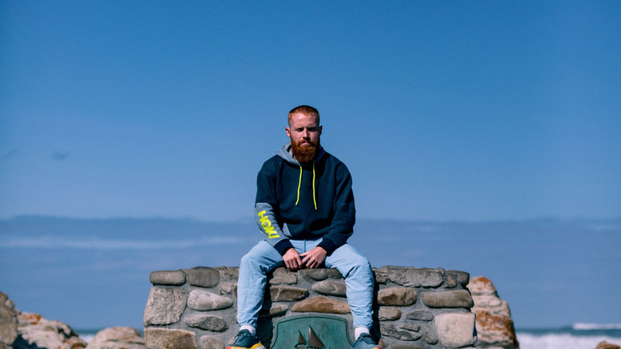 Russell Cook at South Africa's most southerly point