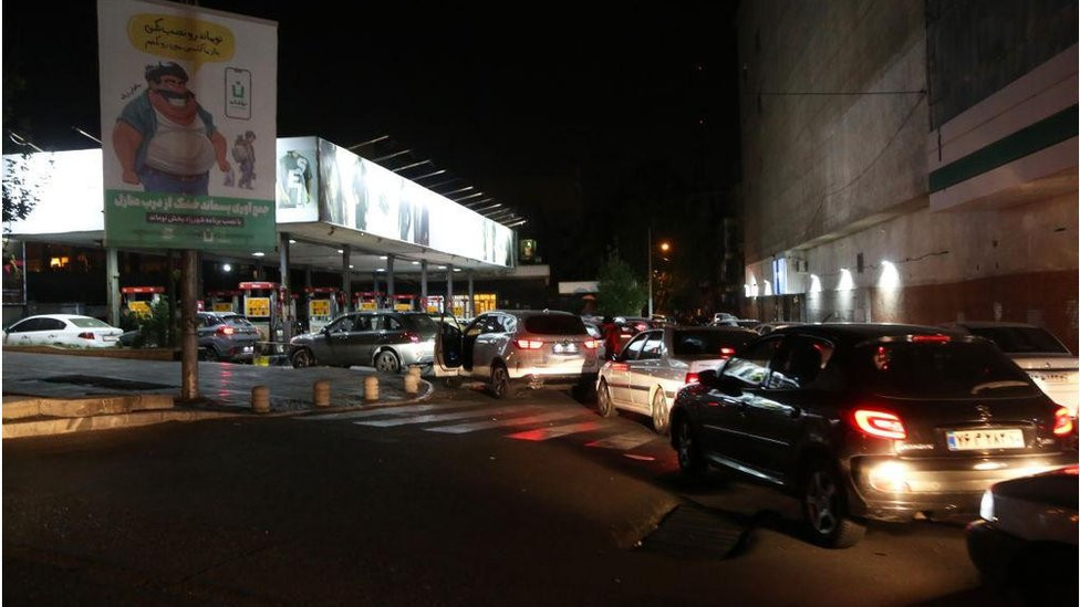 Long queues form in front of gas stations after Iran announced the attack on Israel, In Tehran, Iran on April 14, 2024