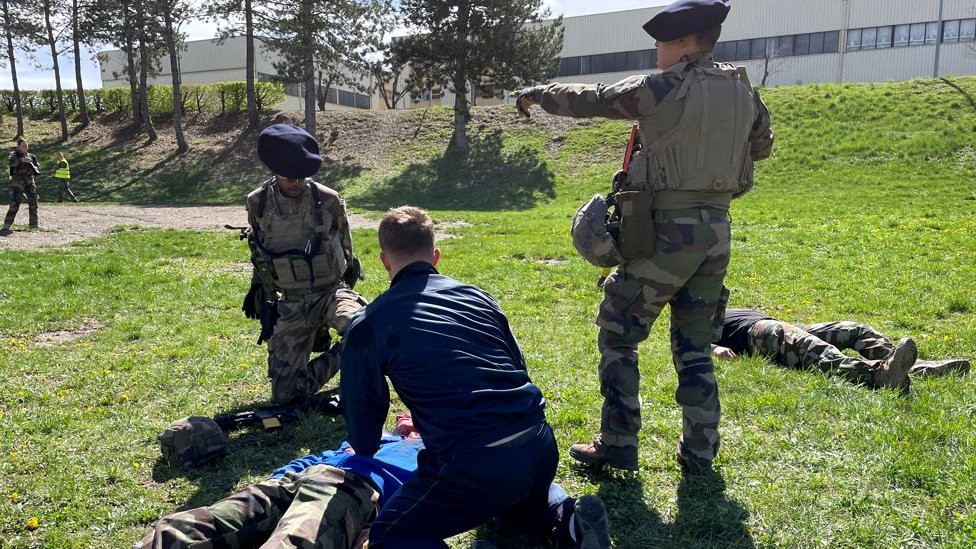 French Army exercise in Gap, in southern France