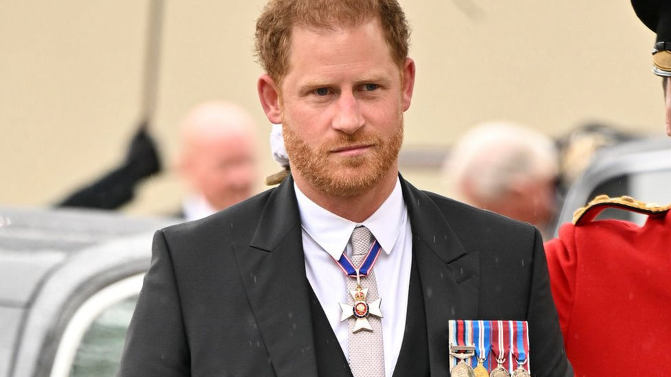 Prince Harry arrives at Westminster Abbey