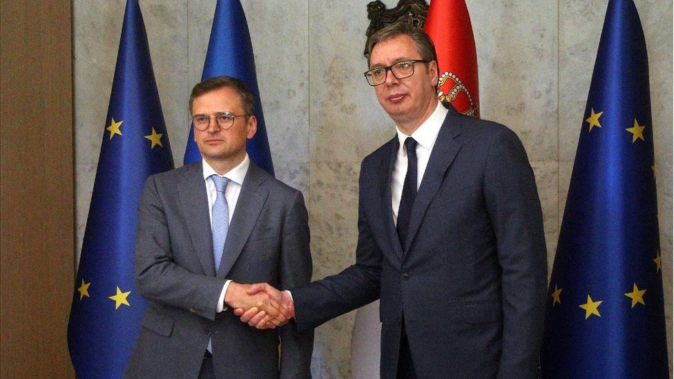 Dmitro Kuleba i Vučić u Beogradu