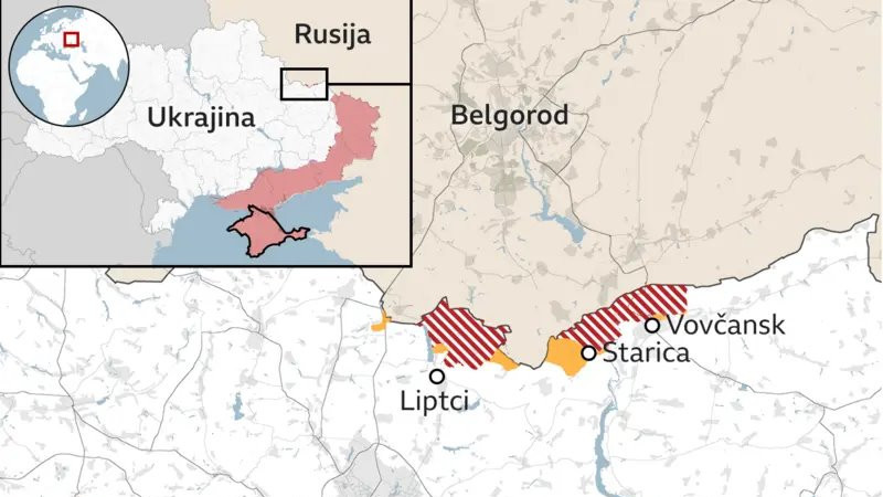 Mapa ruske ofanzive u okolini Harkova