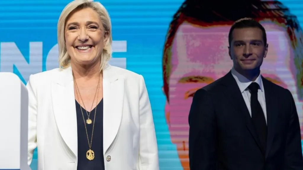 marin le pen i žordan bardela