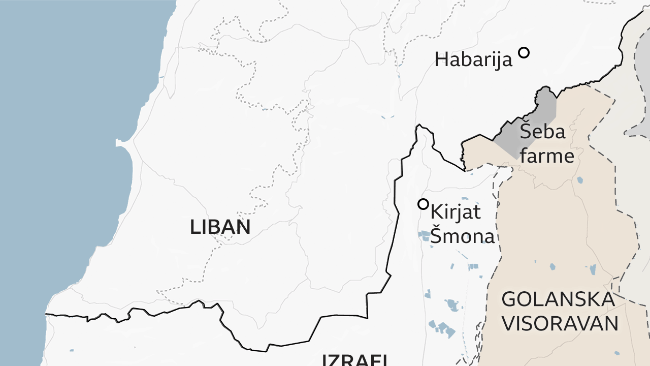 izrael, liban, mapa libana i izraela