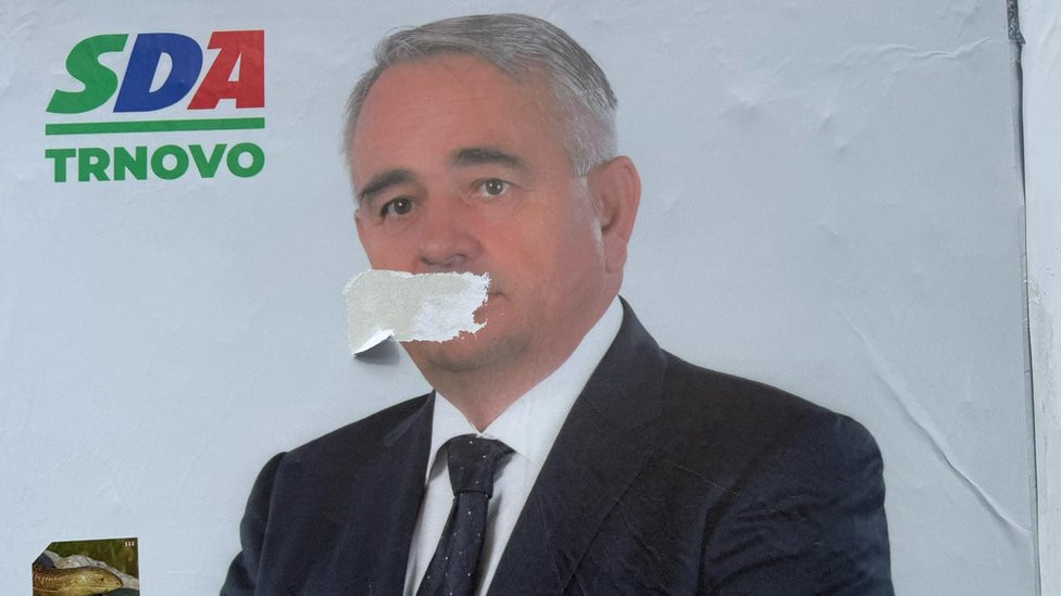 Plakat Ibro Berilo, kandidat Stranke demokratske akcije za načelnika opštine Trnovo u Federaciji BiH