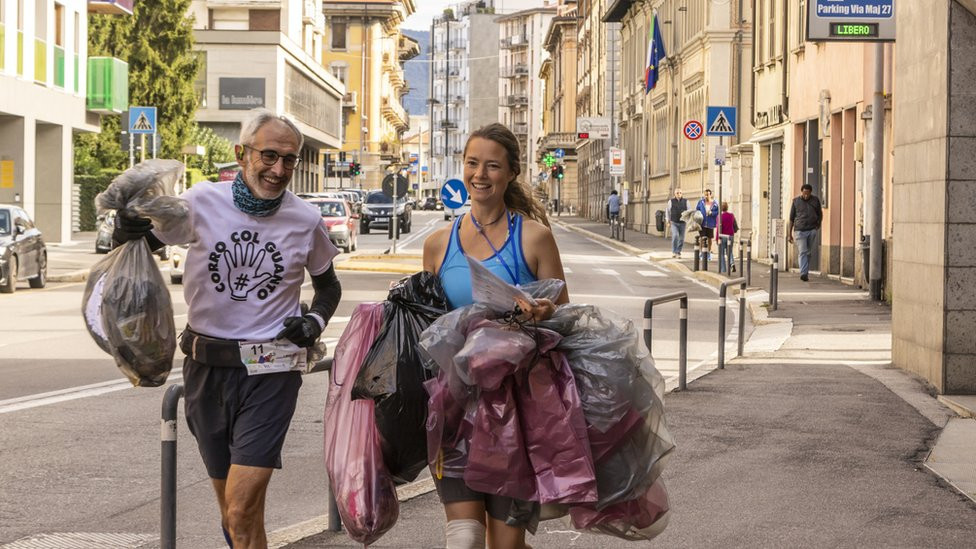 Švedska poligerka Elinor Harlin i italijanski takmičar Masimo Korokolguanto