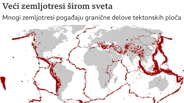 zemljotresi širom svetra