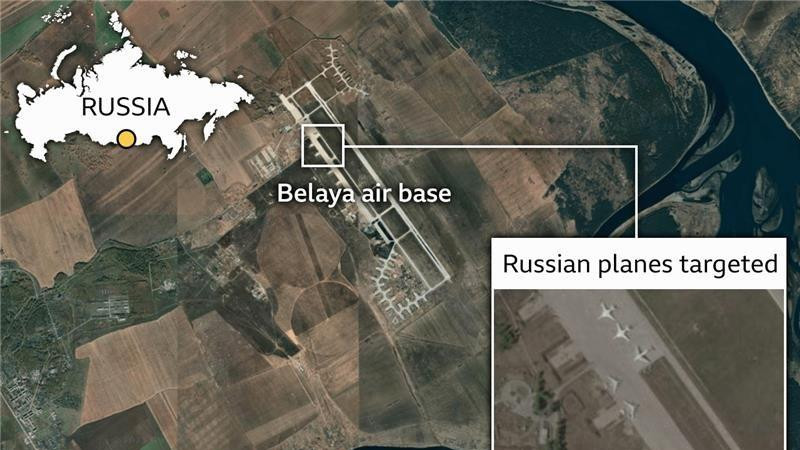 ukrajinski napad na ruske avio baze, baza Belaja