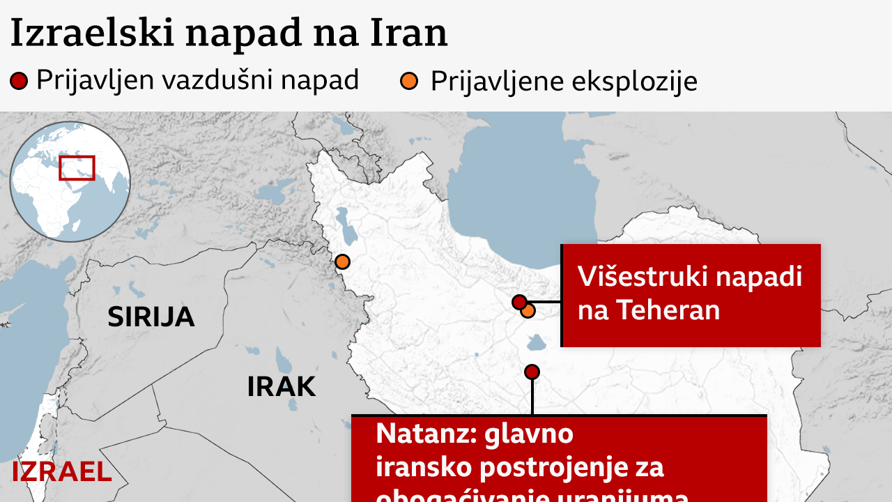 izraelski napadina iranska nuklearna postrojenja