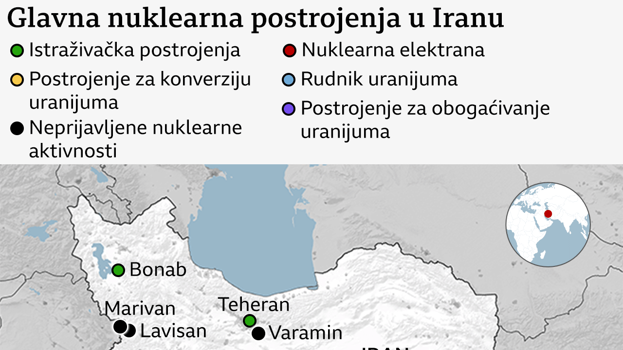 nuklearna postrojenja u Iranu