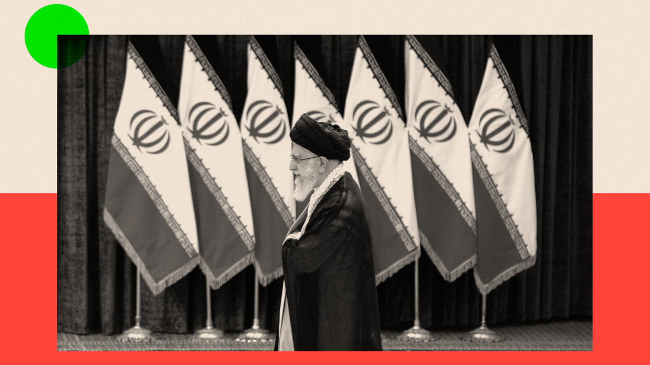 Treated topper image of Ayatollah Ali Khamenei