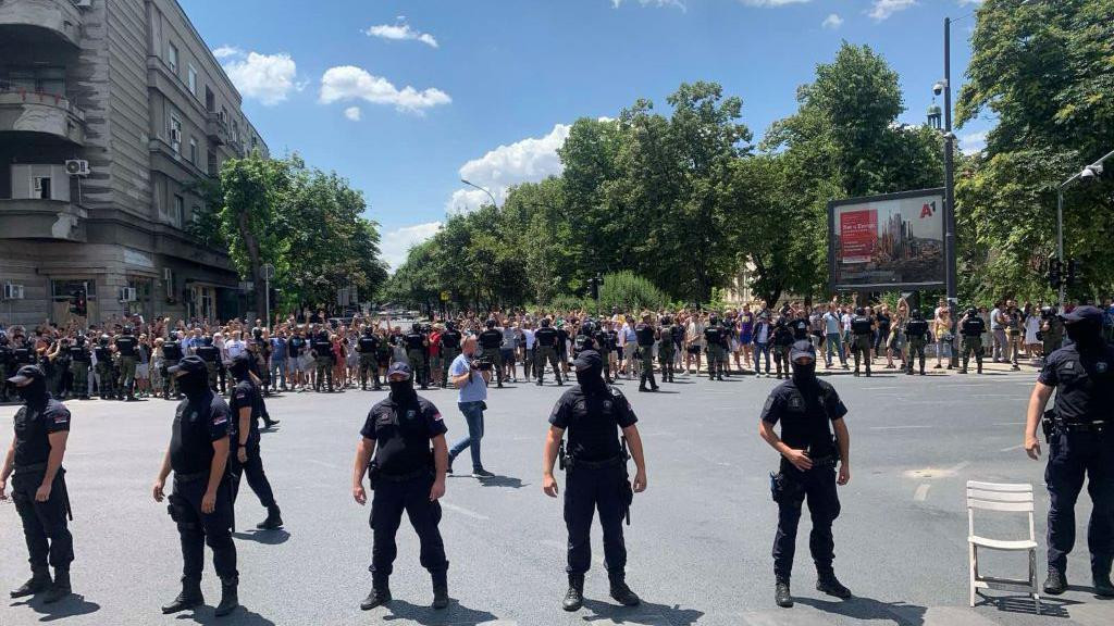 Policija u centru Zemuna u fantomkama